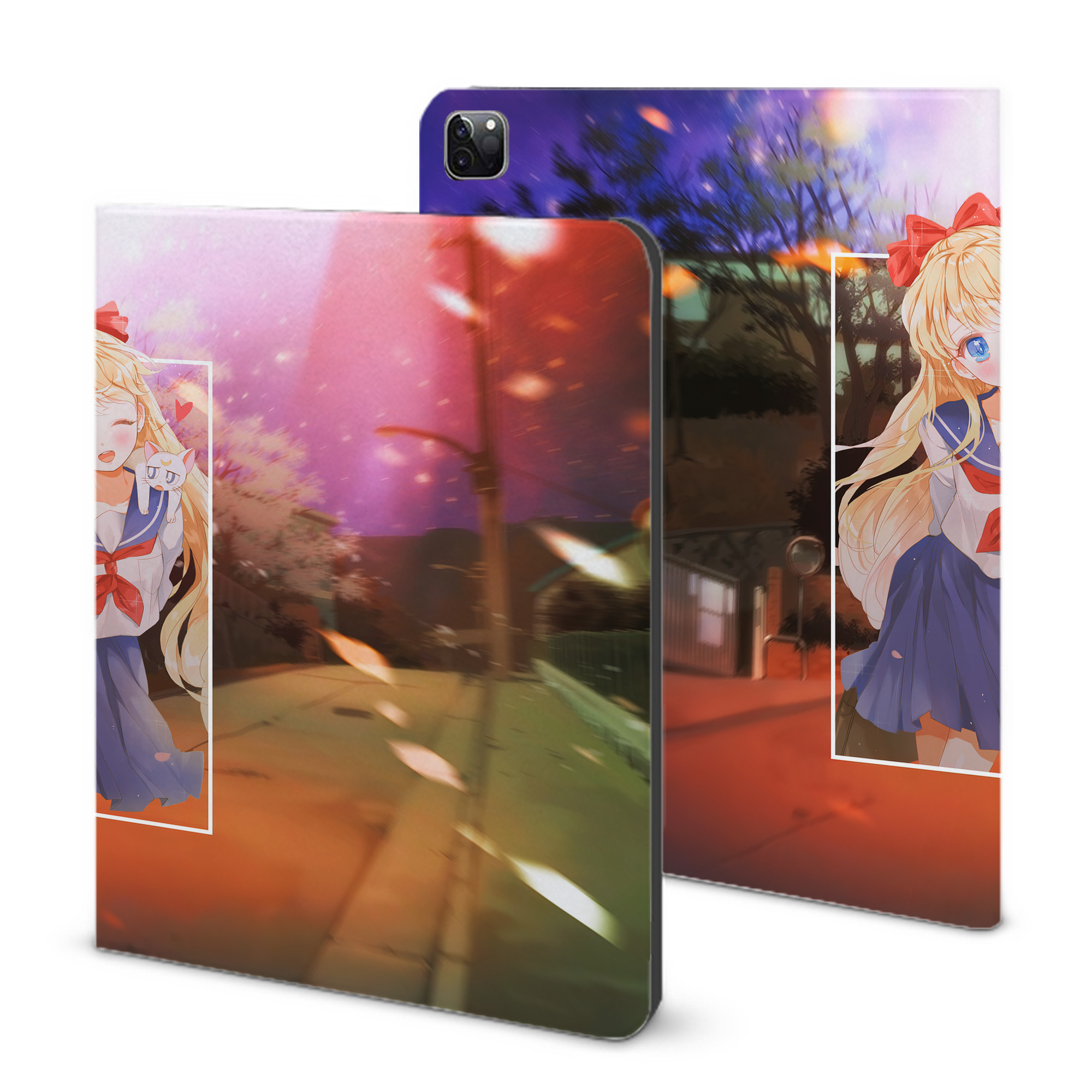（画像用） 美少女戦士セーラームーン Sailor Moon IPad ケース ブック型 PUレザー TPU 耐衝撃 軽量 薄型 ペン収納なし 全面保護 IPad 各モデル対応